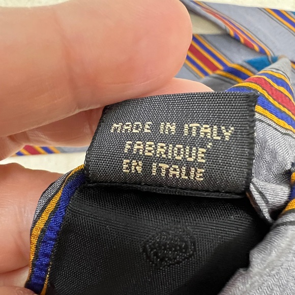 VTG Ermenegildo Zegna 100% silk Made in Italy men’s tie - Picture 5 of 5